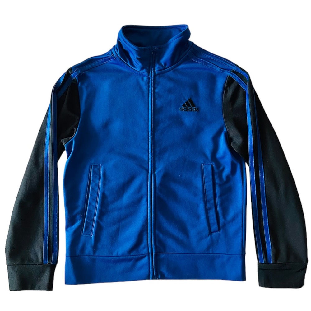 SOLD Adidas Kids Zippered Sweatshirt | Blue & Black